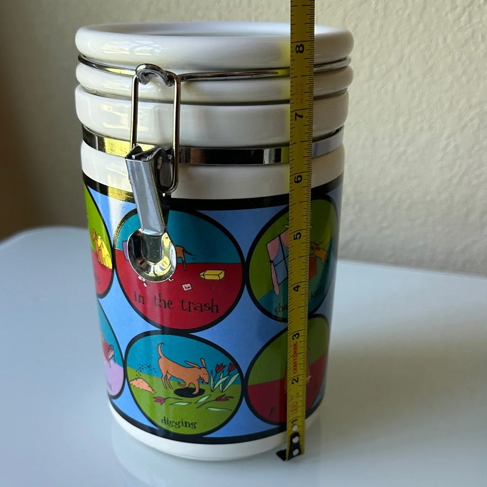 A Dog's Life by Ursula Dodge Design Ceramic Dog Food or Treat Container